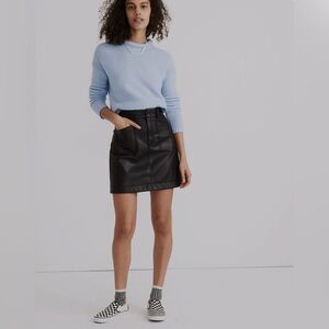 Madewell size 0 Pleather A Line Miniskirt
